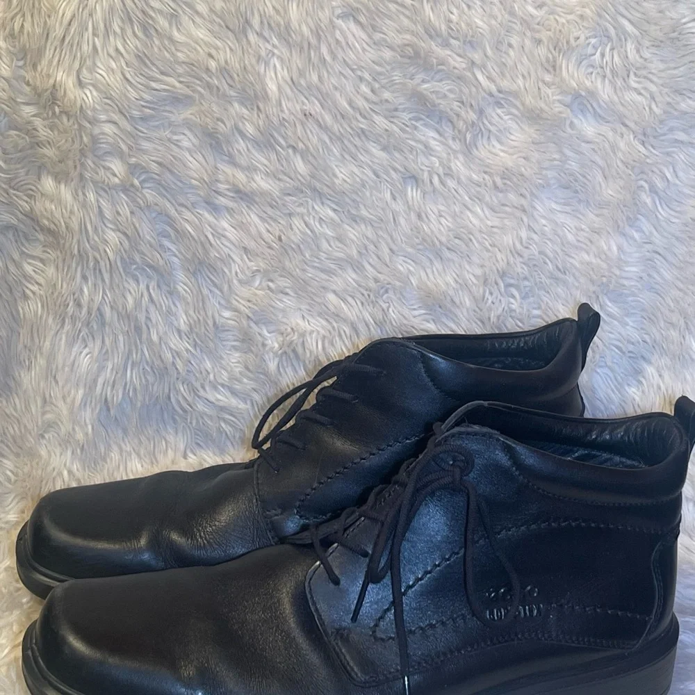 Ecco Men's Gore- tex Black Leather chukka ankle Shoes size 11